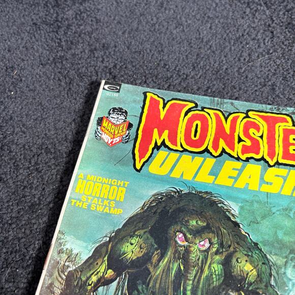 Monsters Unleashed! #3 November 1973 - Marvel Curtis Comics - Man-Thing Vintage - Picture 2 of 9